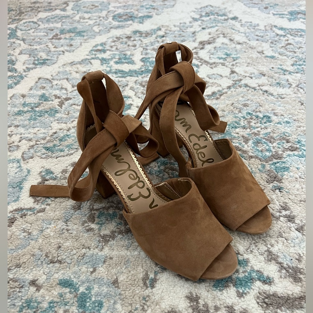 Sam Edelman woman’s size 8 Odele Suede Block heel sandals